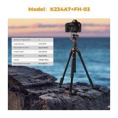 Chân máy ảnh K&Fconcept K234A7+FH-03 - KF09.136