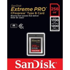 Thẻ nhớ CFexpress 2.0 SanDisk Extreme Pro 256GB Type B