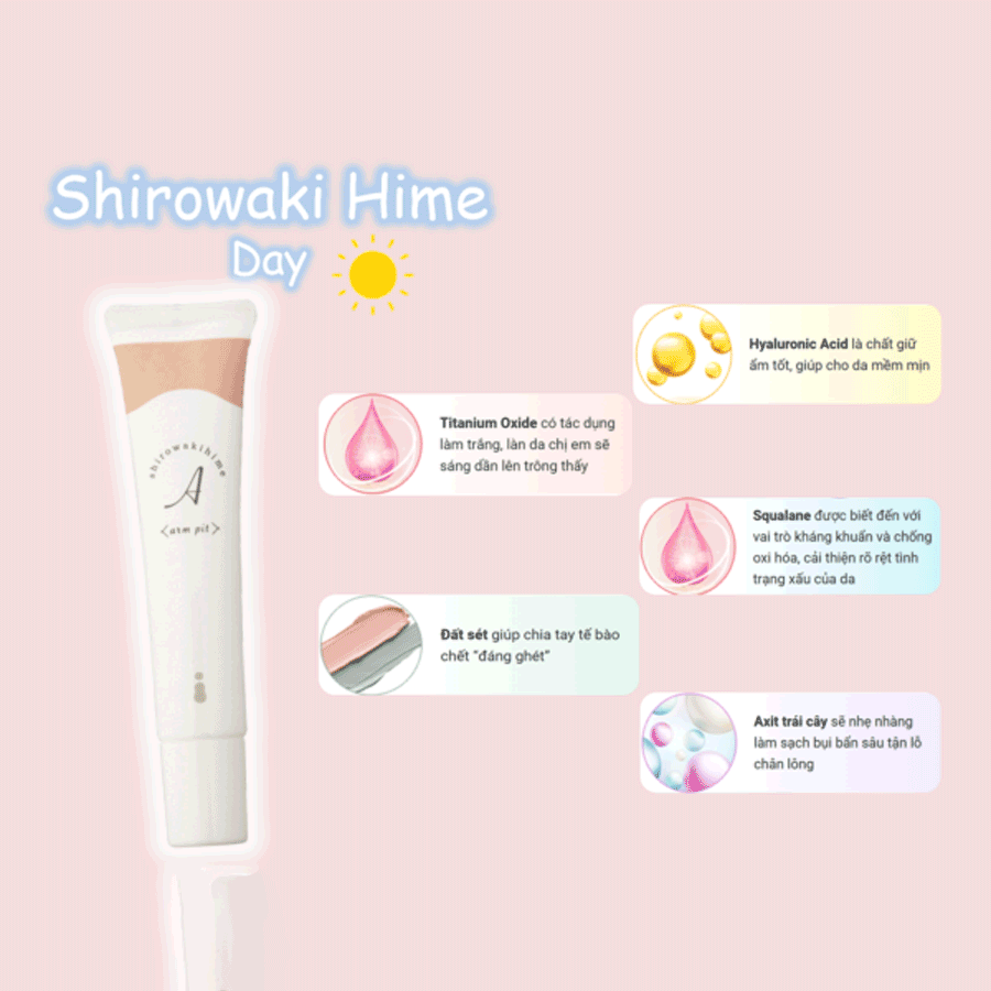 NEW - Kem Dưỡng Trị Thâm Nách Himecoto Nhật Bản 18g