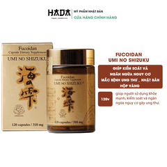 Fucoidan Umi No Shizuku Hỗ Trợ Điều Trị Ung Thư Nhật Bản hộp vàng 120 viên