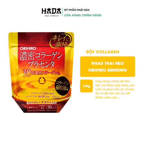 Bột Collagen nhau thai heo Orihiro 60000mg
