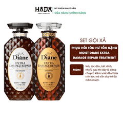 Cặp dầu gội xả phục hồi tóc hư tổn nặng Moist Diane Extra Damage Repair Nhật Bản 450ml