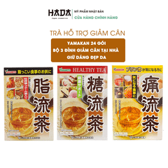 Trà Hỗ Trợ Giảm Cân YaMaKan 24 Gói -Bộ 3 Đỉnh Giảm Cân Tại Nhà - Giữ Dáng Đẹp Da