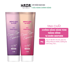 TINH CHẤT CHỐNG NẮNG NÂNG TONE TRẮNG HỒNG TỰ NHIÊN MENTURM 80G