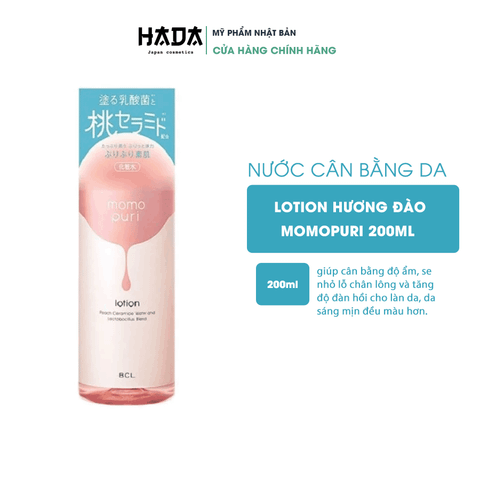 Nước Cân Bằng Da Lotion Hương Đào Momopuri 200ml