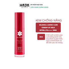 Kem chống nắng Mijunka Aging Care Toneup UV Milk SPF50+/PA++++ 30ml