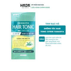 Tinh Dầu Bạc Hà Dưỡng Tóc Yanagiya Hair Tonic 240ml
