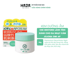 Kem dưỡng ẩm OMI MENTURM lành tính dành cho da nhạy cảm chiết xuất Lá Tía Tô và Dầu Jojoba Omi AP 90g