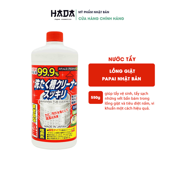 Nước tẩy lồng máy giặt Papai Nhật Bản 550g