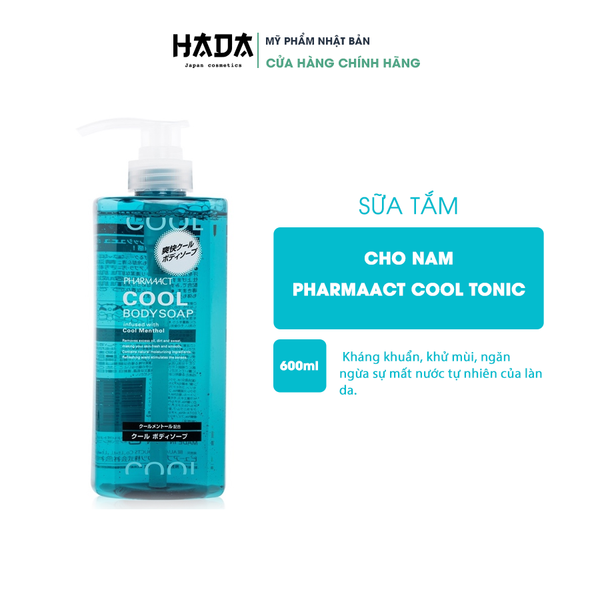 Sữa Tắm Cho Nam Cool Body Soap Pharmaact 600ml