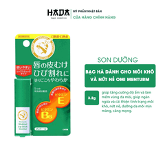 SON DƯỠNG BẠC HÀ DÀNH CHO MÔI KHÔ VÀ NỨT NẺ OMI MENTURM ( 3,2 G)