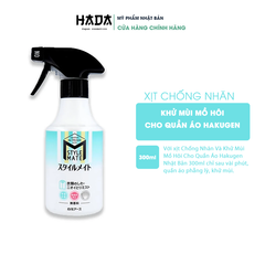 XỊT CHỐNG NHĂN VÀ KHỬ MÙI MỒ HÔI CHO QUẦN ÁO HAKUGEN NHẬT BẢN (CHAI 300ML)