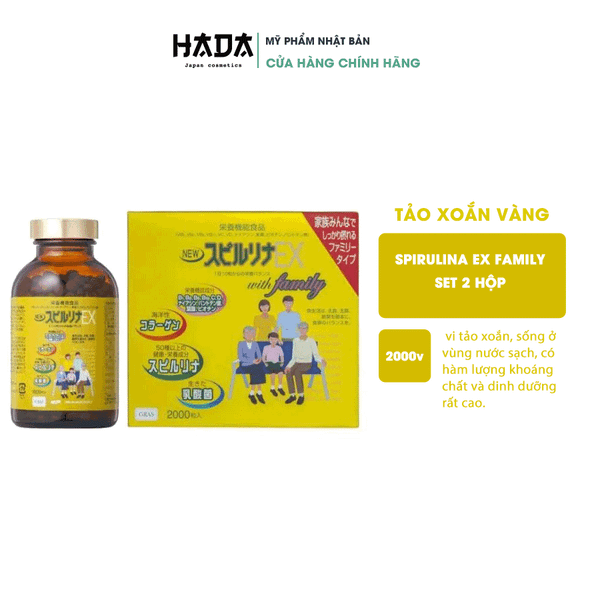 Tảo Xoắn Vàng Spirulina EX Family DIC Nhật Bản 2000 viên