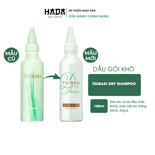 Dầu Gội Khô Tsubaki Dry Shampoo 180ml