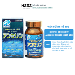Viên Uống Hỗ Trợ Điều Trị Bệnh Gout Anserine Minami Nhật Bản 240 viên