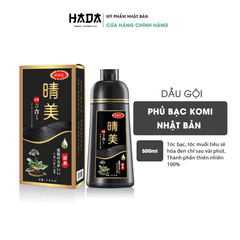 Dầu Gội Komi Phủ Bạc Nhật Bản 500ml - Màu đen, Màu nâu đen