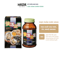 Thực phẩm chức năng tinh chất hàu tươi, tỏi, nghệ Orihiro Nhật Bản (180 viên)