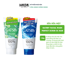 SỮA RỬA MẶT GATSBY FACIAL WASH PERFECT SCRUB 130g