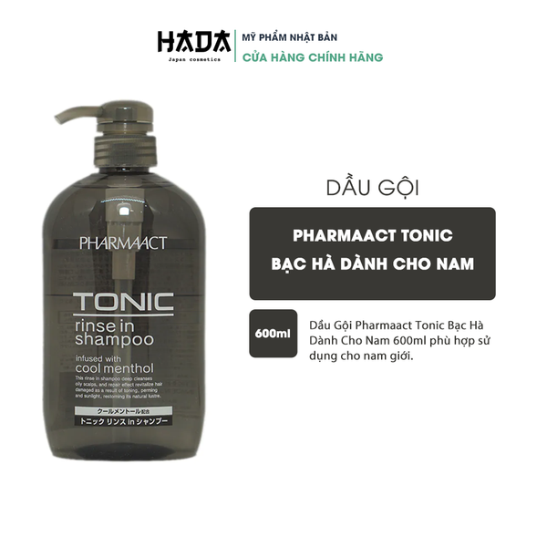 Dầu gội xả Nam cho tóc gàu Tonic Pharmaact 600ml