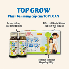 Siro Top Grow Jpanwell hỗ trợ tăng chiều cao, sức đề kháng cho trẻ em (10 chai x 30ml)