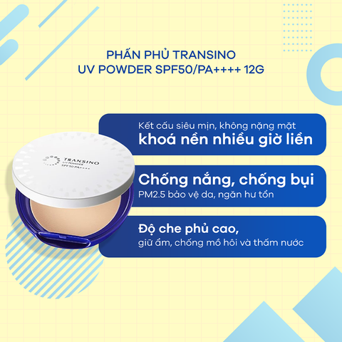 Phấn phủ Transino UV Powder SPF50 PA++++ 12g