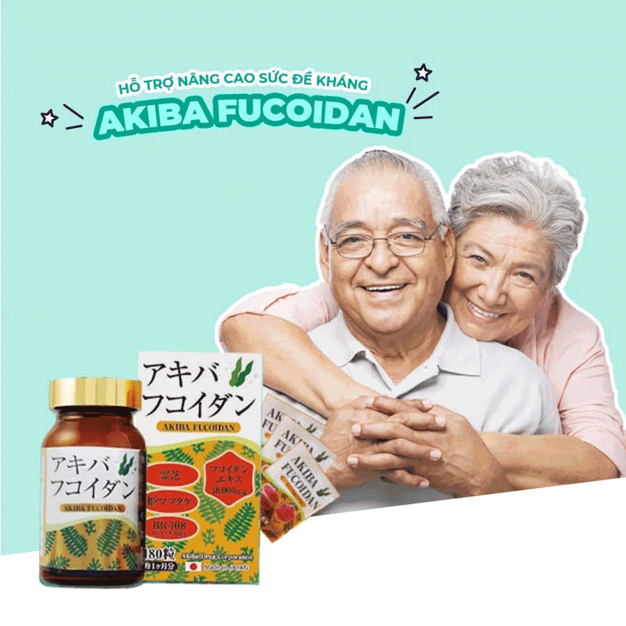 Thực phẩm bảo vệ sức khỏe Akiba Fucoidan hỗ trợ nâng cao sức đề kháng 180 viên