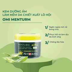 KEM DƯỠNG ẨM LÀM MỀM MỊN DA CHIẾT XUẤT LÔ HỘI OMI MENTURM 185g