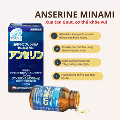 Viên Uống Hỗ Trợ Điều Trị Bệnh Gout Anserine Minami Nhật Bản 240 viên