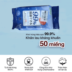 KHĂN ƯỚT KHỬ TRÙNG 99% S SELECT NHẬT BẢN