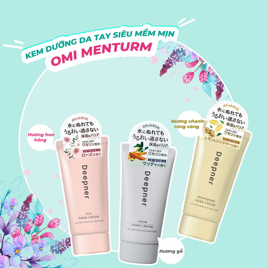 Kem dưỡng da tay siêu mềm mịn Deepner Omi Menturm  40g