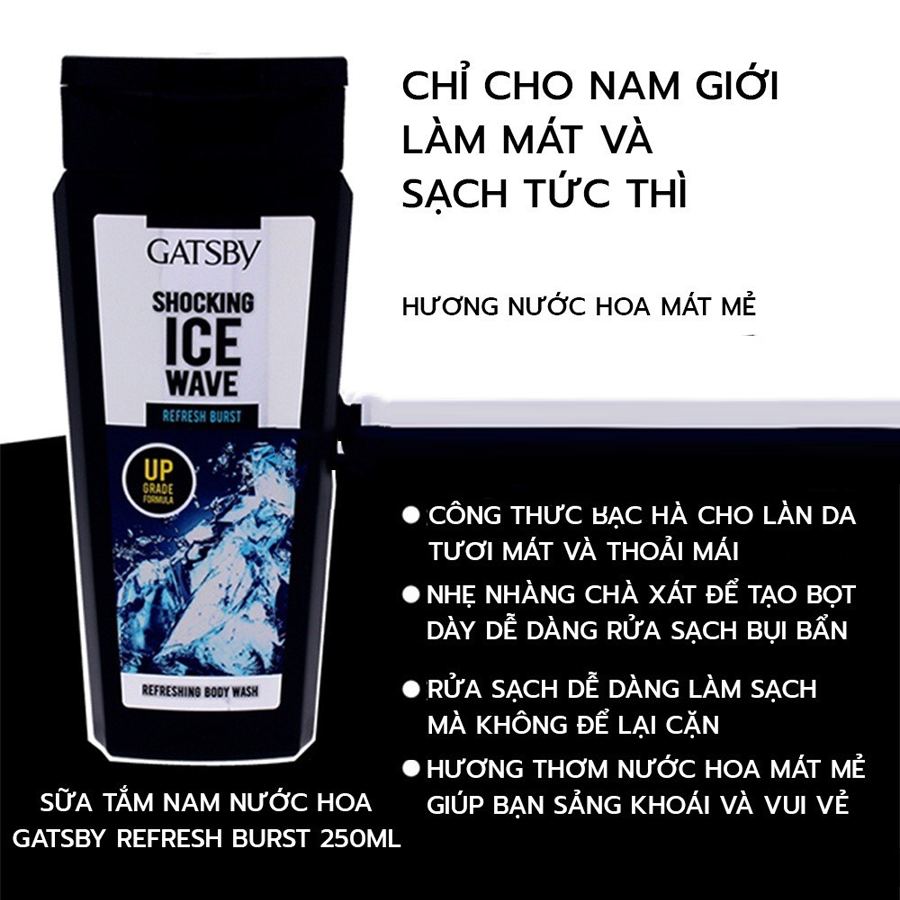 Sữa Tắm Nam Gatsby Refresh Burst 250ml