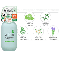 GEL CHỐNG NẮNG DƯỠNG ẨM CHO DA NHẠY CẢM OMI VERDIO SPF50+ PA++++ CHAI VÒI NHÃN XANH 220G
