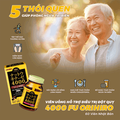 Viên uống chống đột quỵ Nattokinase 4000FU Orihiro 60 viên