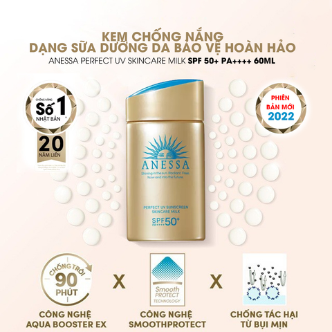 Kem Chống Nắng Anessa Perfect UV Sunscreen Skincare Milk 60ml