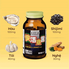 Thực phẩm chức năng tinh chất hàu tươi, tỏi, nghệ Orihiro Nhật Bản (180 viên)