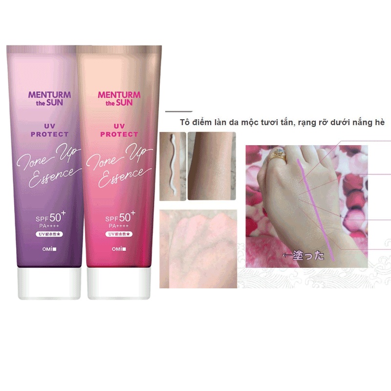 TINH CHẤT CHỐNG NẮNG NÂNG TONE TRẮNG HỒNG TỰ NHIÊN MENTURM 80G