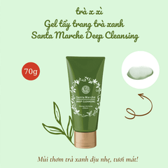 Gel tẩy trang trà xanh nhật bản santa marché green tea deep cleansing 70g