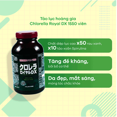Tảo Xoắn Chlorella Royal DX Nhật Bản - Tảo Lục 1550 Viên 310g