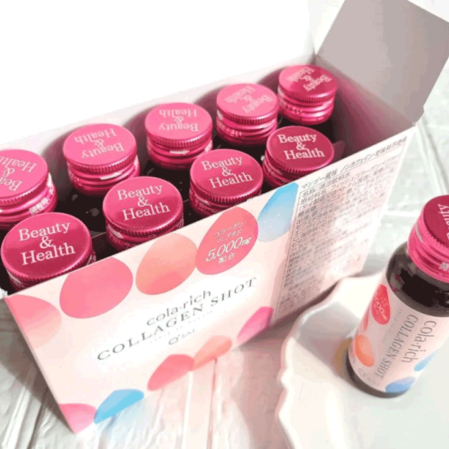 Collagen dạng nước Cola-rich Collagen Shot Q'sai Nhật Bản Hộp 10 lọ 50ML