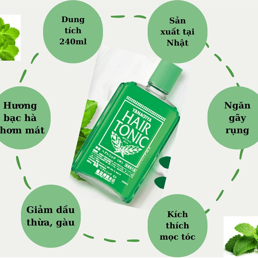 Tinh Dầu Bạc Hà Dưỡng Tóc Yanagiya Hair Tonic 240ml