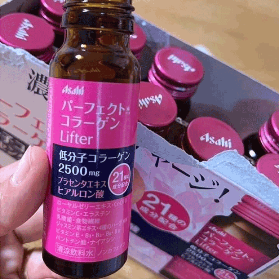Nước Uống Collagen Asta Perfect Asahi - Màu Hồng Nhật Bản 50ml x 10 Chai