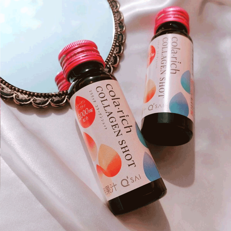 Collagen dạng nước Cola-rich Collagen Shot Q'sai Nhật Bản Hộp 10 lọ 50ML
