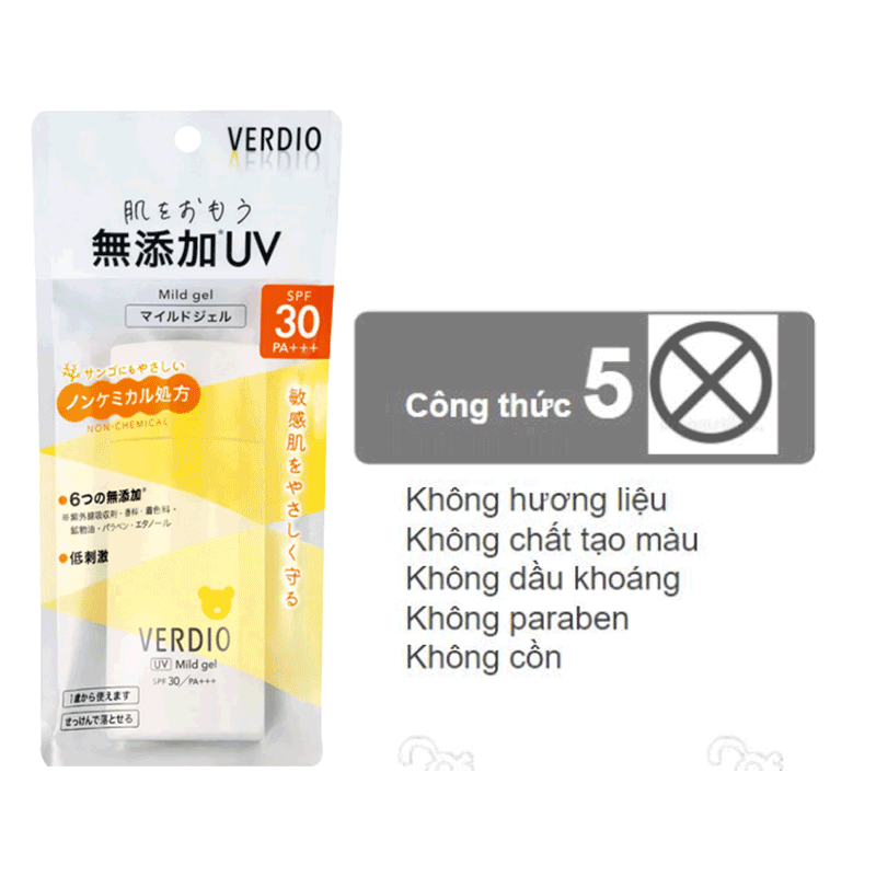 GEL CHỐNG NẮNG DỊU NHẸ CHO DA NHẠY CẢM OMI VERDIO SPF30 PA+++ 80G ( NHÃN VÀNG)