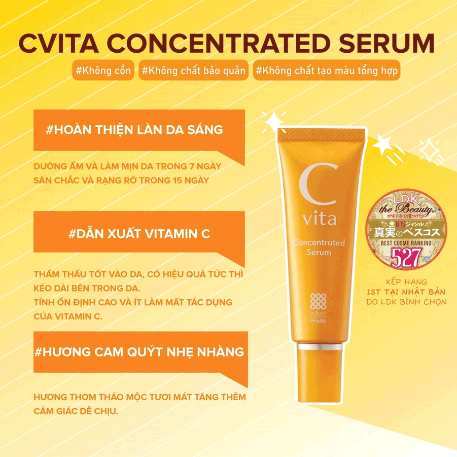 Tinh Chất Meishoku C Vita Dưỡng Trắng Da Concentrated Serum 30g