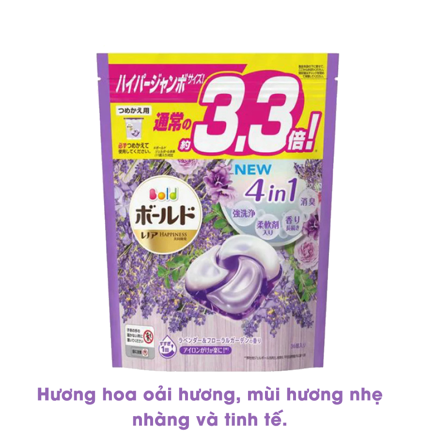 VIÊN GIẶT XẢ GEL BALL 3D TÚI 36 VIÊN