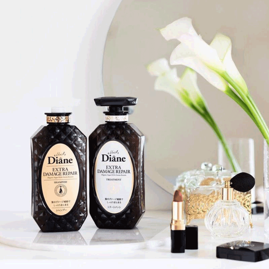 Cặp dầu gội xả phục hồi tóc hư tổn nặng Moist Diane Extra Damage Repair Nhật Bản 450ml