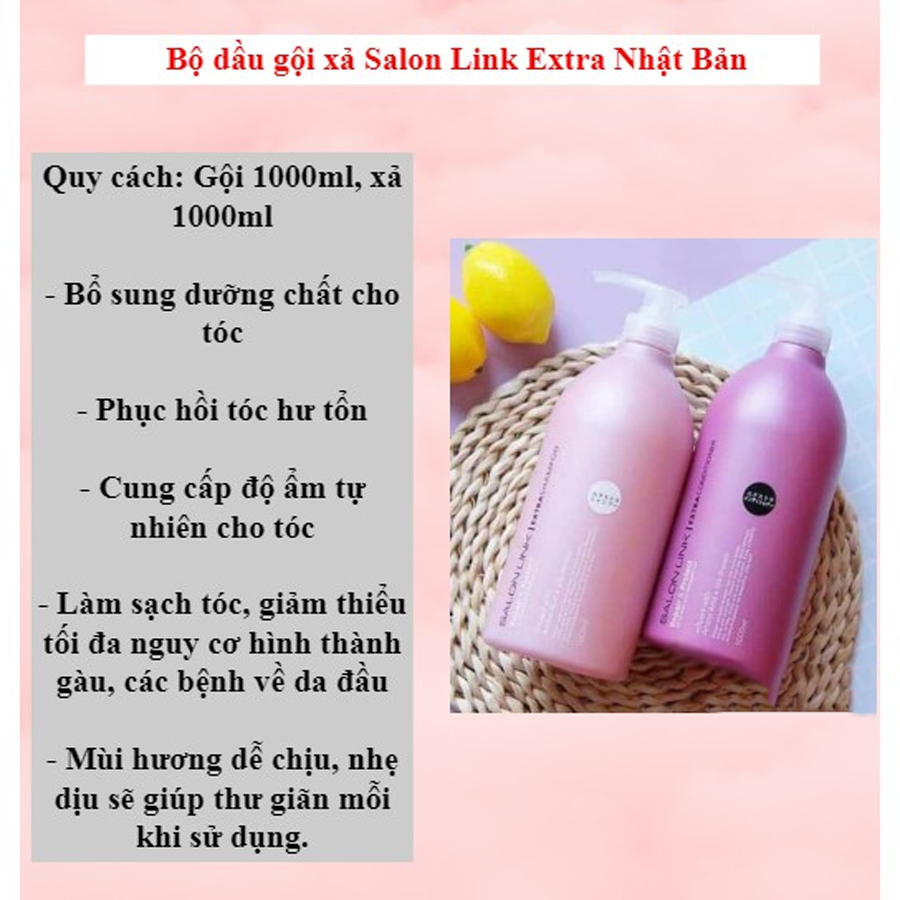 Dầu Gội Siêu Dưỡng Phục Hồi Tóc Hư Tổn Giảm Gảy Rụng và Chăm Sóc Tóc Salon Link 1000ml