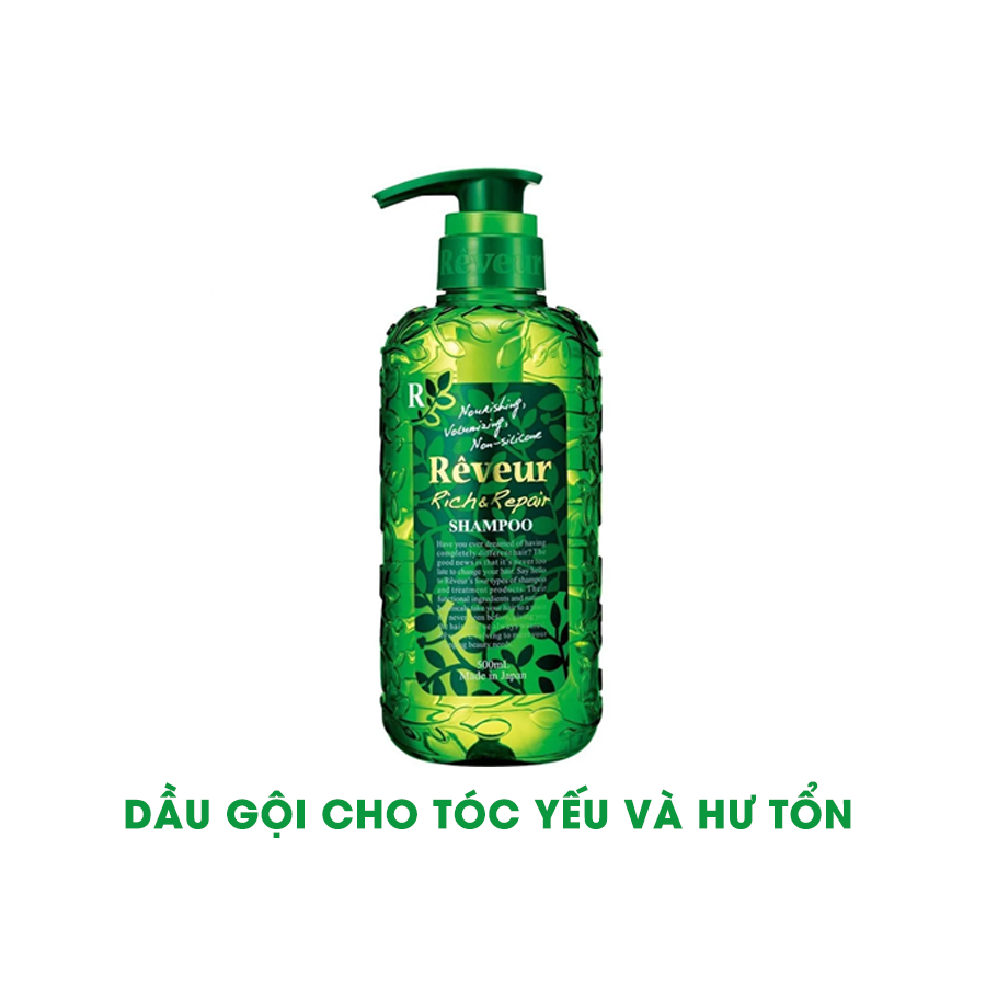 Dầu gội,dầu xả chăm sóc da đầu và ngăn ngừa gàu ngứa Rêveur 500ml