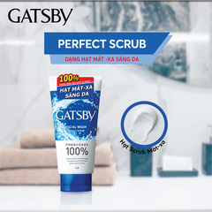 SỮA RỬA MẶT GATSBY FACIAL WASH PERFECT SCRUB 130g