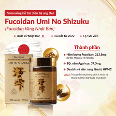 Fucoidan Umi No Shizuku Hỗ Trợ Điều Trị Ung Thư Nhật Bản hộp vàng 120 viên